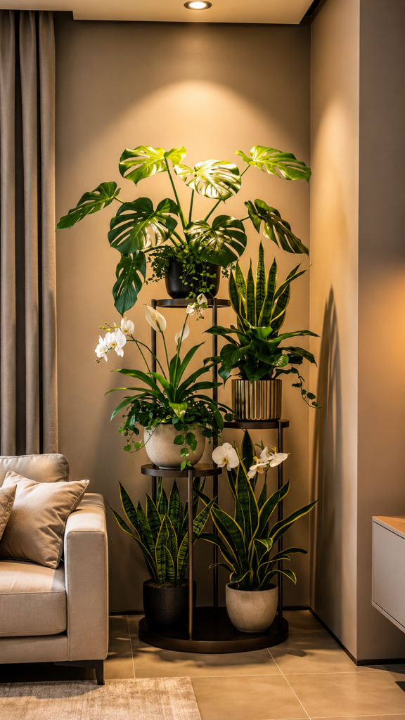 Indoor plants and modern home decor ideas for living rooms
